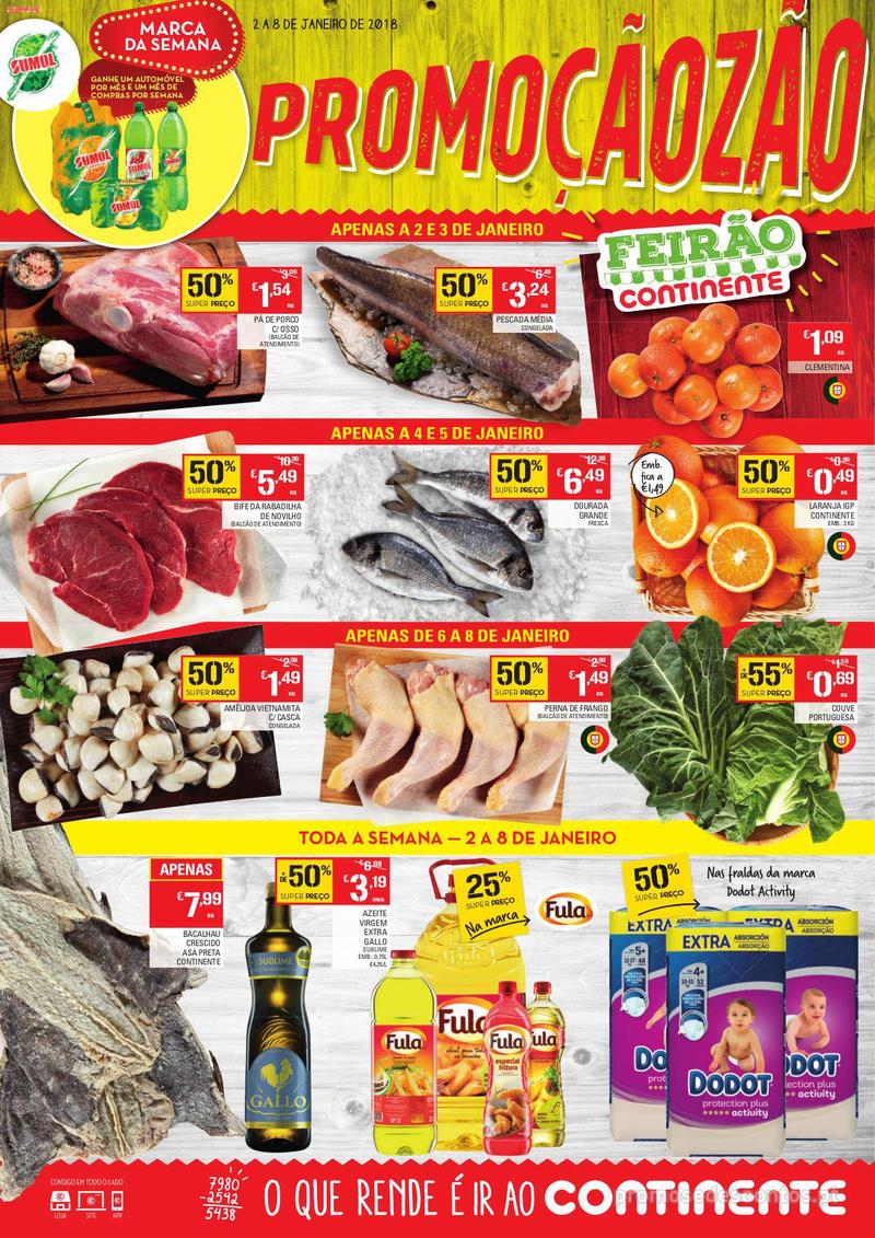 Folheto Continente Promoçãozão - Continente Bom dia - 2 de Janeiro a 8